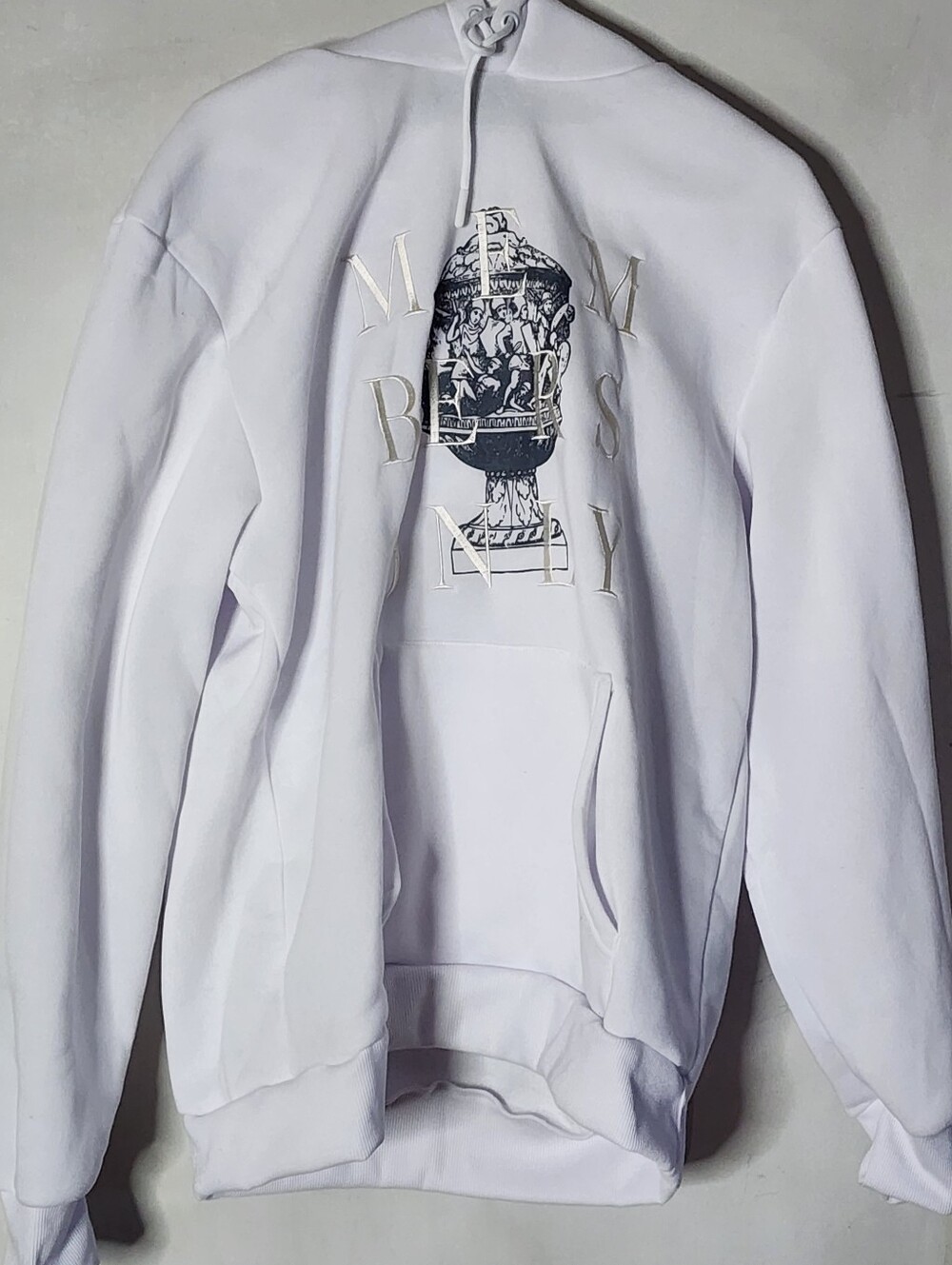 Members Only White Crewneck Graphic Hoodie - Picture 1 of 8